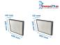 Preview: Maße G4 Grobstaubfilter Paul Maxi 3000 / 3001 / 3002 / 3003: 436x370x48mm und 503x370x48mm