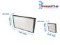 Preview: Maße Filterset 2x M5 + 1x F7 Vallox airDIRECT 770 D / 1000 D: 740x450x45mm, 340x300x45mm