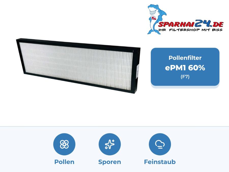 F7 Pollenfilter ePM1 60% für Paul Maxi 1200 / 1201 / 1202 / 1203: hält Pollen, Sporen und Feinstaub zurück