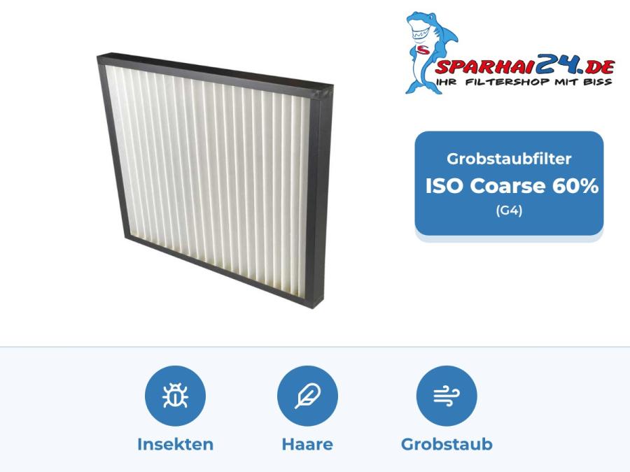 G4 Grobstaubfilter ISO Coarse 60% für Paul Maxi 3000 / 3001 / 3002 / 3003: hält Insekten, Haare und Grobstaub zurück