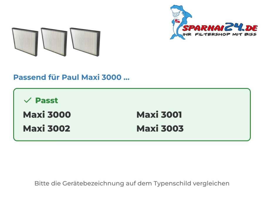 Preview: G4 Grobstaubfilter passend für Paul Maxi 3000, 3001, 3002 und 3003