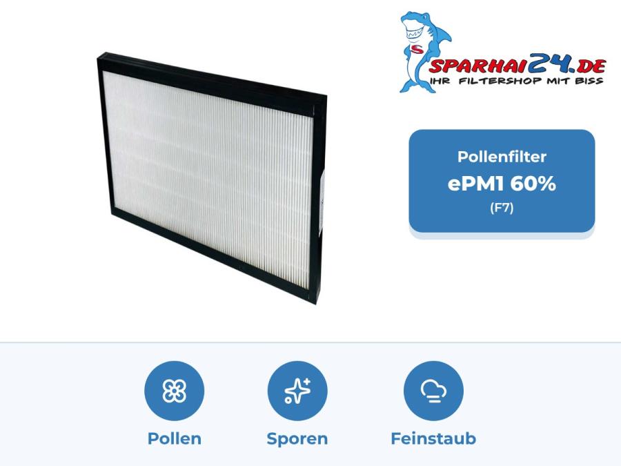 F7 Pollenfilter ePM1 60% für Paul Maxi 4000 / 4001 / 4002 / 4003: hält Pollen, Sporen und Feinstaub zurück