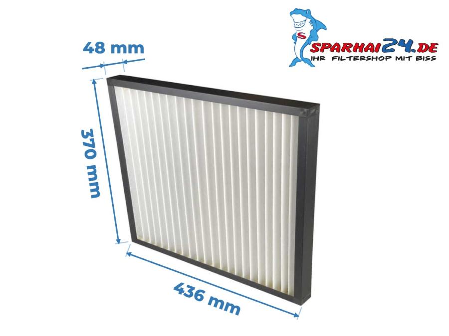 Preview: Maße G4 Grobstaubfilter Paul Maxi 4000 / 4001 / 4002 / 4003: 436x370x48mm