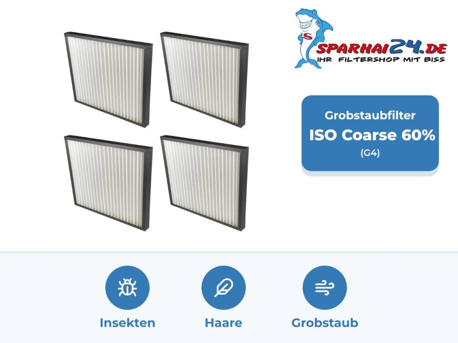 Preview: G4 Grobstaubfilter ISO Coarse 60% für Paul Maxi 4000 / 4001 / 4002 / 4003: hält Insekten, Haare und Grobstaub zurück