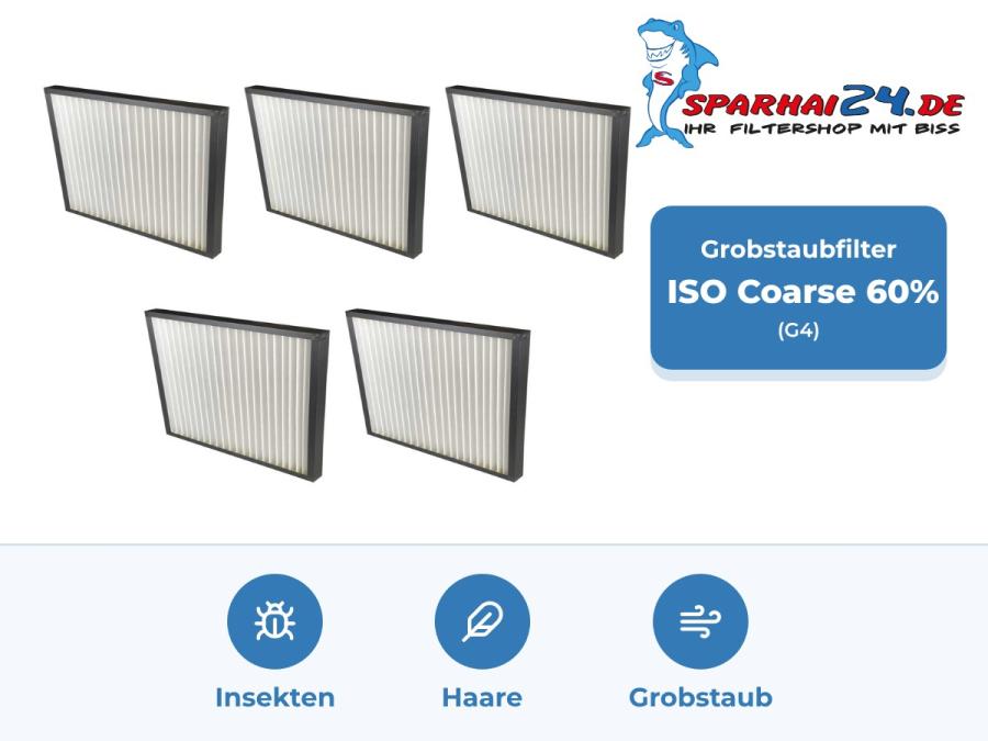 Preview: G4 Grobstaubfilter ISO Coarse 60% für Paul Maxi 5000 / 5001 / 5002 / 5003: hält Insekten, Haare und Grobstaub zurück