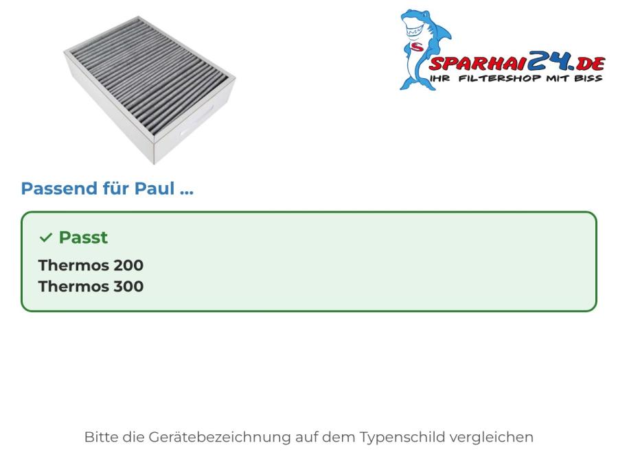Preview: Aktivkohlefilter passend für Paul Thermos 200 / 300