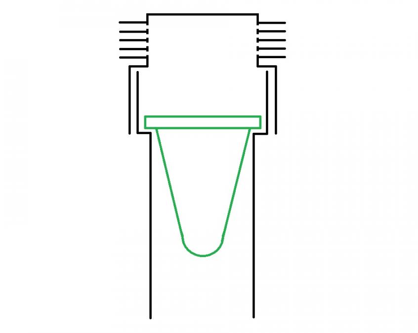 Kegelfilter mit Metallring passend für Bau Info Center Luftansaugturm DN200 | 1x G4