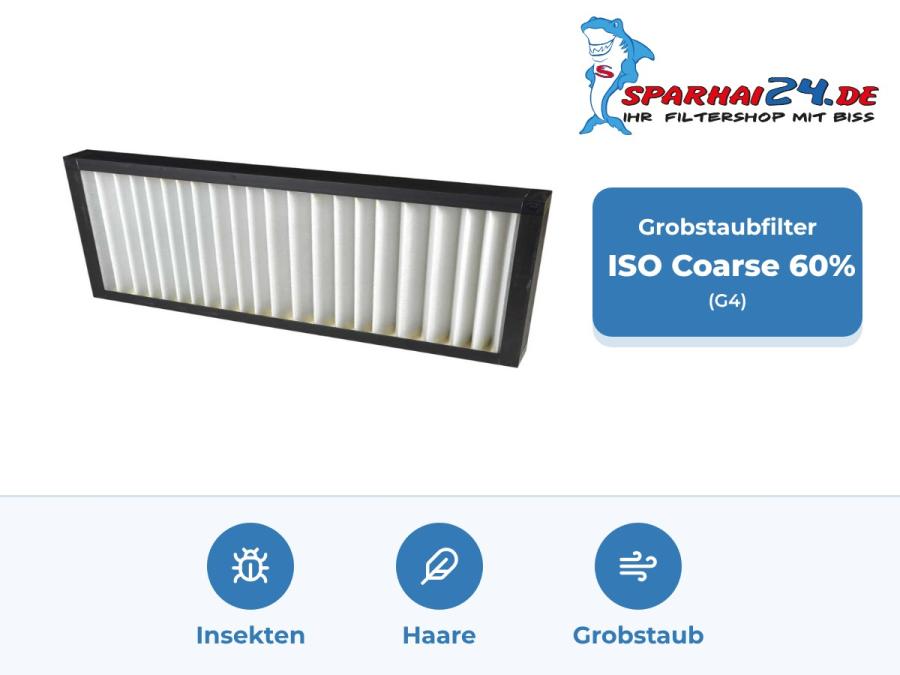 G4 Grobstaubfilter ISO Coarse 60% für Paul Maxi 1200 / 1201 / 1202 / 1203: hält Insekten, Haare und Grobstaub zurück