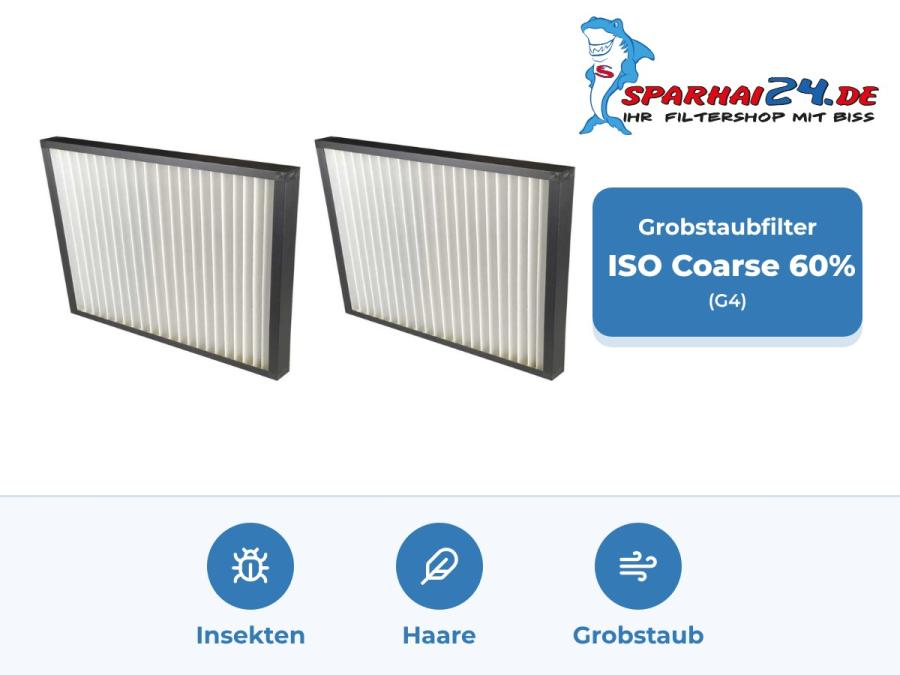 G4 Grobstaubfilter ISO Coarse 60% für Paul Maxi 2000 / 2001 / 2002 / 2003: hält Insekten, Haare und Grobstaub zurück
