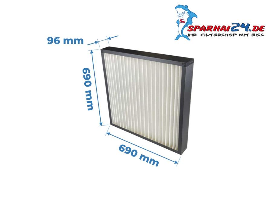 Maße M5 Feinstaubfilter Vallox Vario 3500 CC / SE: 690x690x96mm