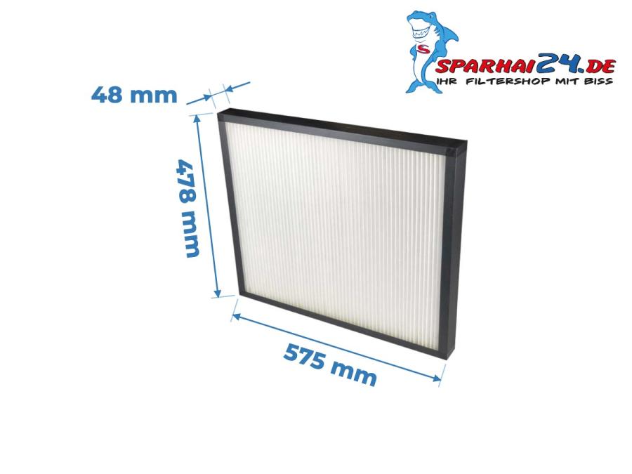 Maße F7 Pollenfilter Vallox airDIRECT 750 CC / S: 575x478x48mm