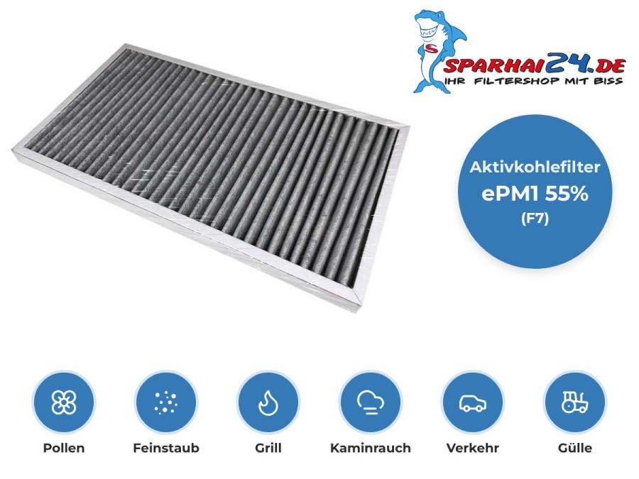 Aktivkohlefilter Westaflex WAC 250 CF ohne Bypass: hält Pollen und Feinstaub zurück und bindet Gerüche